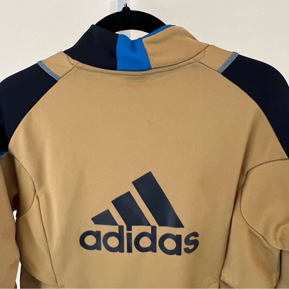 Adidas Philadelphia Union Football Tan Navy Soccer Training Jersey Mens Small - Picture 8 of 15